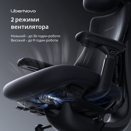 Ергономічне крісло LiberNovo Omni Pro (CP-GW-0000078-00-05) Graphite купити в Україні | Telemart фото