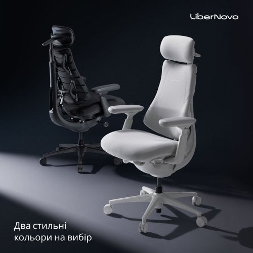 Ергономічне крісло LiberNovo Omni Pro (CP-GW-0000078-00-05) Graphite купити в Україні | Telemart фото