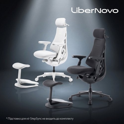 Ергономічне крісло LiberNovo Omni Pro (CP-GW-0000078-00-05) Graphite купити в Україні | Telemart фото