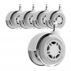 Комплект двойных резиновых колес для кресел LiberNovo Set Of Dual Rubber Casters For Chairs (CP-GN-0000080-00-04) Glacier