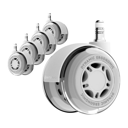 Комплект двойных резиновых колес для кресел LiberNovo Set Of Dual Rubber Casters For Chairs (CP-GN-0000080-00-04) Glacier купить в Украине | Telemart фото