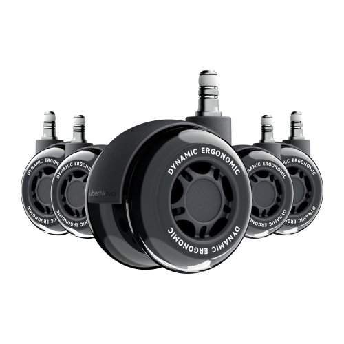 Комплект двойных резиновых колес для кресел LiberNovo Set Of Dual Rubber Casters For Chairs (CP-GN-0000080-00-05) Graphite купить в Украине | Telemart фото