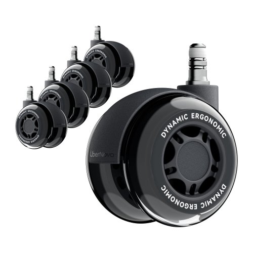 Комплект двойных резиновых колес для кресел LiberNovo Set Of Dual Rubber Casters For Chairs (CP-GN-0000080-00-05) Graphite купить в Украине | Telemart фото