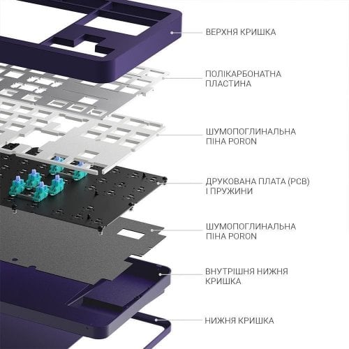 Уценка клавиатура Dark Project ALU87 Celestial ABS RGB Mech G3MS Voidstone (DPKB_CELESTIAL_87_ANSI) Violet (Вскрытая упаковка, 914912) купить в Украине | Telemart фото