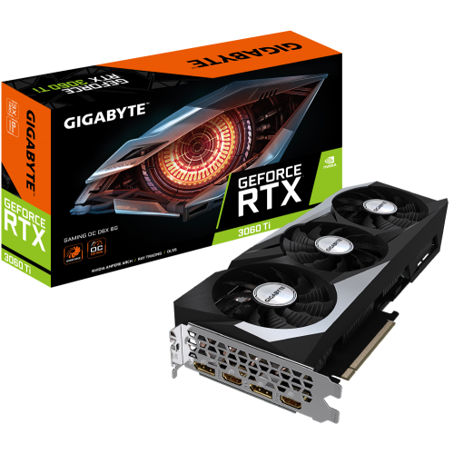 Видеокарта Gigabyte GeForce RTX 3060 Ti Gaming OC D6X 8192MB (GV-N306TXGAMING OC-8GD) (Восстановлено продавцом, 915080) купить в Украине | Telemart фото