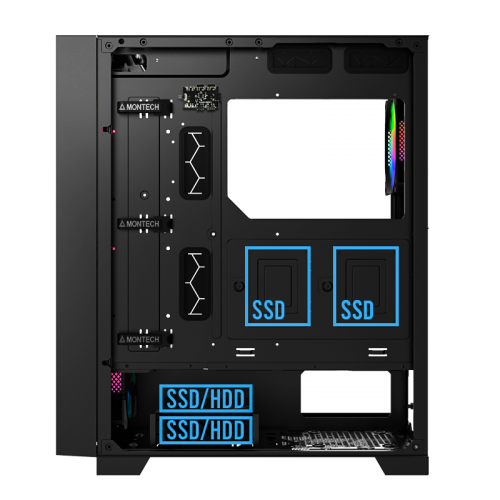 Корпус Montech Air 1000 Premium без БЖ Black (Відновлено продавцем, 915095) купити в Україні | Telemart фото