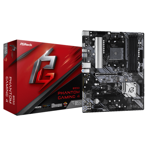 Материнская плата AsRock B550 Phantom Gaming 4 (sAM4, AMD B550) (Восстановлено продавцом, 915105) купить в Украине | Telemart фото