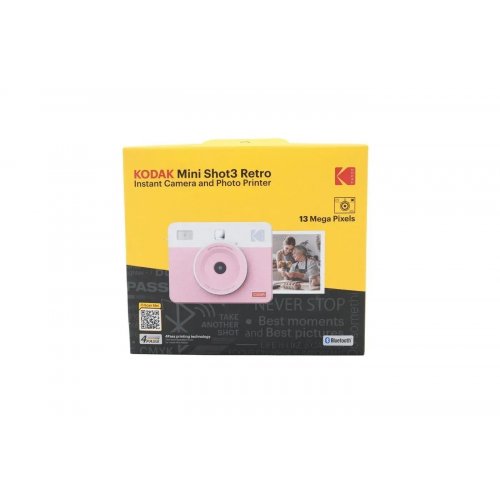 Фотокамера мгновенной печати Kodak Mini Shot 3 Retro (KOCAMC300RPK) Pink купить в Украине | Telemart фото