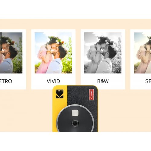 Фотокамера мгновенной печати Kodak Mini Shot 2 Retro (C210R) Yellow купить в Украине | Telemart фото