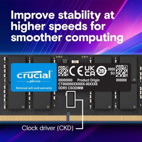 ОЗП Crucial CSODIMM DDR5 32GB 6400Mhz (CT32G64C52CS5) купити в Україні | Telemart фото