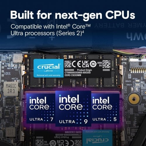 ОЗП Crucial CSODIMM DDR5 32GB 6400Mhz (CT32G64C52CS5) купити в Україні | Telemart фото