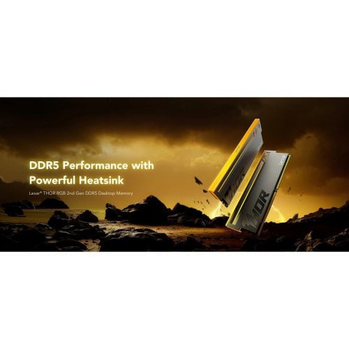 ОЗУ Lexar DDR5 16GB 6000Mhz Thor RGB 2nd Gen Black (LD5U16G60C36BV-RGS) купить в Украине | Telemart фото