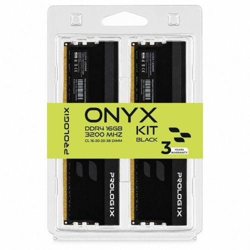 ОЗУ Prologix DDR4 16GB (2x8GB) 3200Mhz Onyx Black (PRO16GB3200YB4K) купить в Украине | Telemart фото