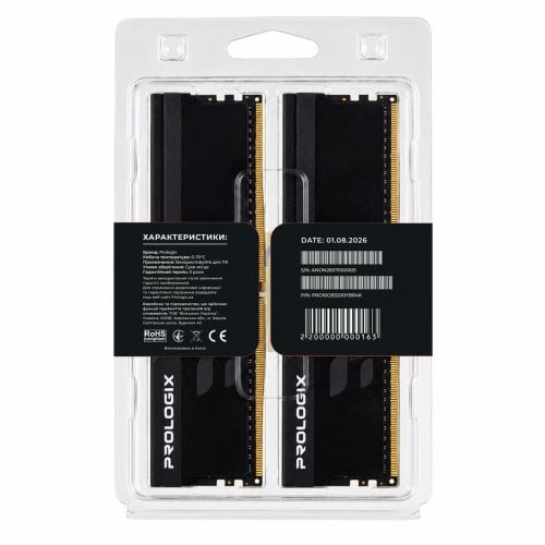 ОЗУ Prologix DDR4 16GB (2x8GB) 3200Mhz Onyx RGB Black (PRO16GB3200YBR4K) купить в Украине | Telemart фото