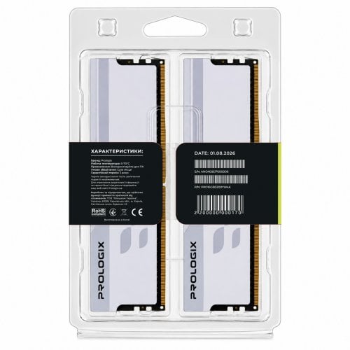 ОЗУ Prologix DDR4 16GB (2x8GB) 3200Mhz Onyx White (PRO16GB3200YW4K) купить в Украине | Telemart фото