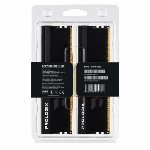 ОЗУ Prologix DDR4 16GB (2x8GB) 3600Mhz Onyx RGB Black (PRO16GB3600YBR4K) купить в Украине | Telemart фото