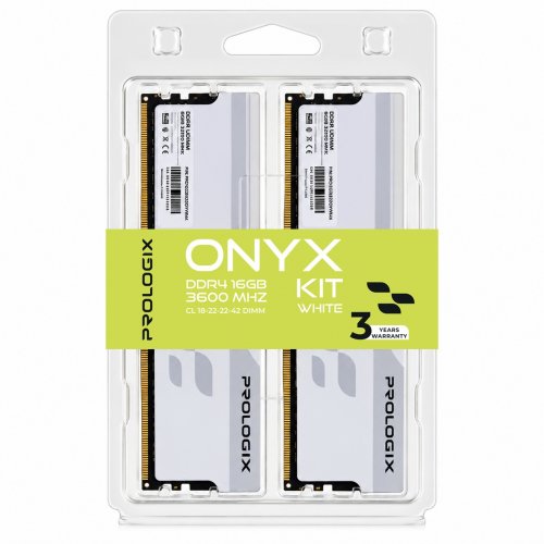 ОЗУ Prologix DDR4 16GB (2x8GB) 3600Mhz Onyx White (PRO16GB3600YW4K) купить в Украине | Telemart фото