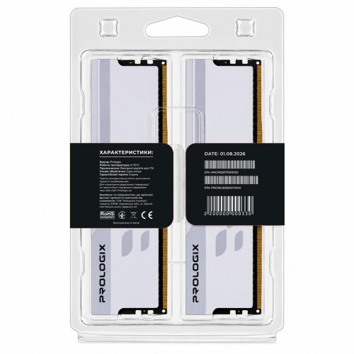 ОЗУ Prologix DDR4 16GB (2x8GB) 3600Mhz Onyx White (PRO16GB3600YW4K) купить в Украине | Telemart фото