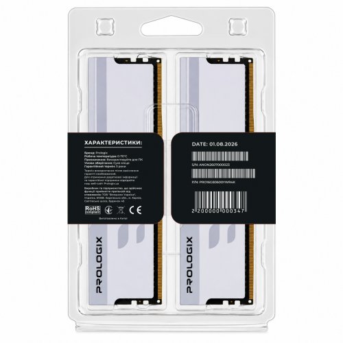 ОЗУ Prologix DDR4 16GB (2x8GB) 3600Mhz Onyx RGB White (PRO16GB3600YWR4K) купить в Украине | Telemart фото