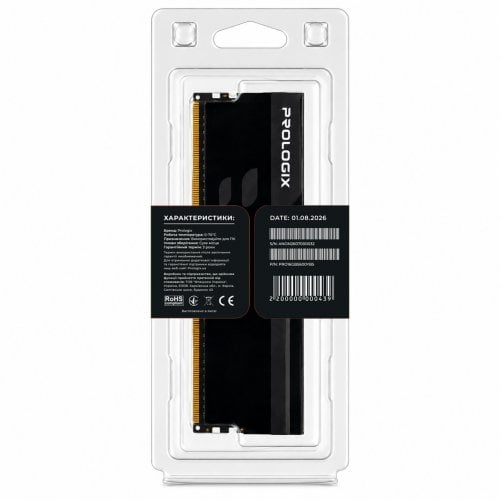ОЗУ Prologix DDR5 16GB 5600Mhz Onyx Black (PRO16GB5600YB5) купить в Украине | Telemart фото