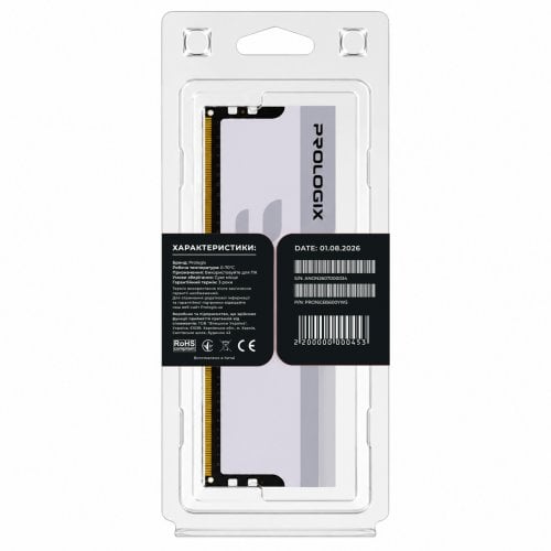 ОЗУ Prologix DDR5 16GB 5600Mhz Onyx White (PRO16GB5600YW5) купить в Украине | Telemart фото