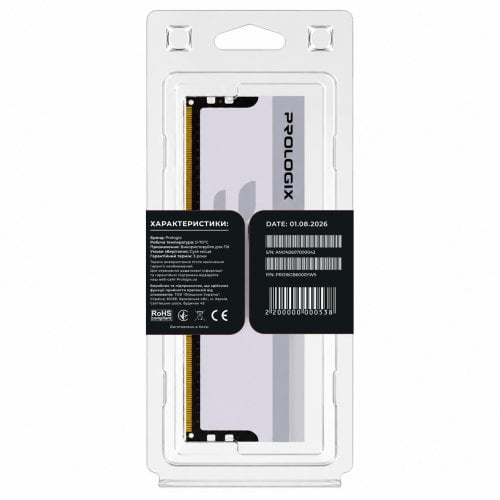 ОЗУ Prologix DDR5 16GB 6000Mhz Onyx White (PRO16GB6000YW5) купить в Украине | Telemart фото