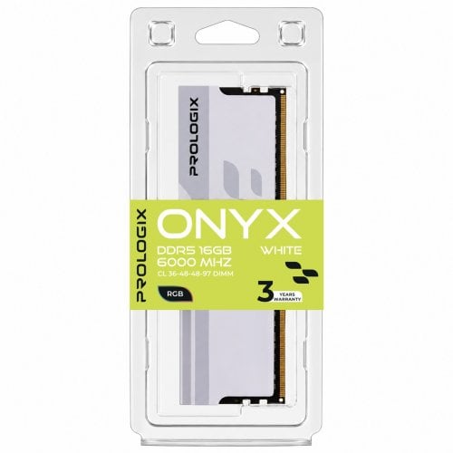 ОЗУ Prologix DDR5 16GB 6000Mhz Onyx RGB White (PRO16GB6000YWR5) купить в Украине | Telemart фото
