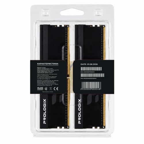 ОЗУ Prologix DDR4 32GB (2x16GB) 3200Mhz Onyx RGB Black (PRO32GB3200YBR4K) купить в Украине | Telemart фото