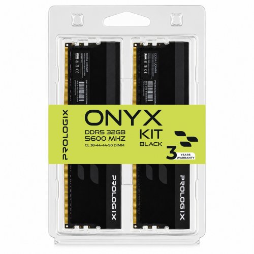 ОЗП Prologix DDR5 32GB (2x16GB) 5600Mhz Onyx Black (PRO32GB5600YB5K) купити в Україні | Telemart фото