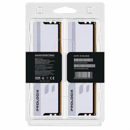 ОЗУ Prologix DDR5 32GB (2x16GB) 5600Mhz Onyx RGB White (PRO32GB5600YWR5K) купить в Украине | Telemart фото