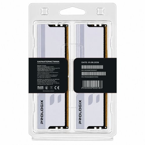 ОЗП Prologix DDR5 32GB (2x16GB) 6000Mhz Onyx RGB White (PRO32GB6000YWR5K) купити в Україні | Telemart фото