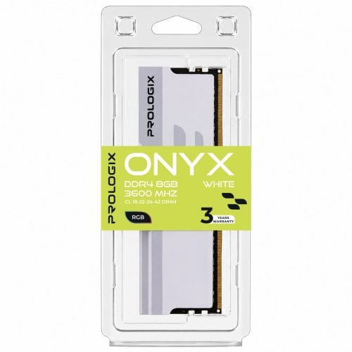 ОЗУ Prologix DDR4 8GB 3600Mhz Onyx RGB White (PRO8GB3600YWR4) купить в Украине | Telemart фото