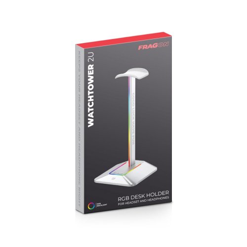 Підставка для навушників FragON Watchtower 2U RGB (FGLHH22WTWTR2URGB) Silver купити в Україні | Telemart фото