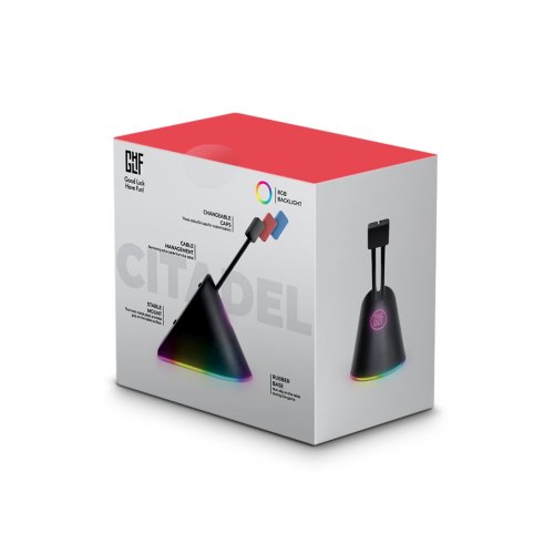 Тримач для кабелю GLHF Citadel Colorful 3 clips RGB (FGLMB22BKCTDLRGB3) купити в Україні | Telemart фото