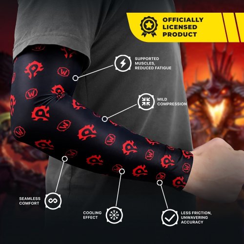 Геймерский рукав Blizzard World of Warcraft Horde Seamless S (FWOWSLEEVHORDBR0S) Black/Red купить в Украине | Telemart фото