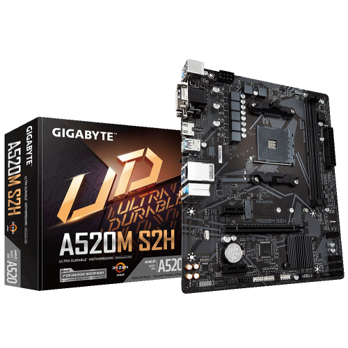Материнська плата Gigabyte A520M S2H (sAM4, AMD A520) (Відновлено продавцем, 915529) купити в Україні | Telemart фото