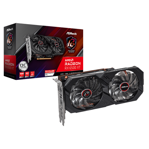 Видеокарта AsRock Radeon RX 6500 XT Phantom Gaming D OC 4096MB (RX6500XT PGD 4GO) (Восстановлено продавцом, 915540) купить в Украине | Telemart фото