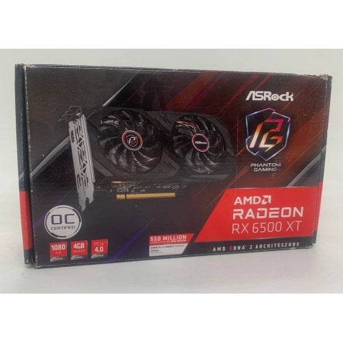 Видеокарта AsRock Radeon RX 6500 XT Phantom Gaming D OC 4096MB (RX6500XT PGD 4GO) (Восстановлено продавцом, 915540) купить в Украине | Telemart фото