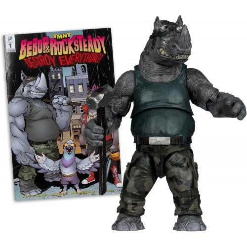 Колекційна фігурка McFarlane TMNT - Rocksteady with Comic (11349) купити в Україні | Telemart фото