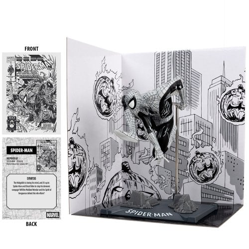 Коллекционная фигурка McFarlane Marvel Spider-Man - Collectible with Scene - Gold Label (14829) купить в Украине | Telemart фото