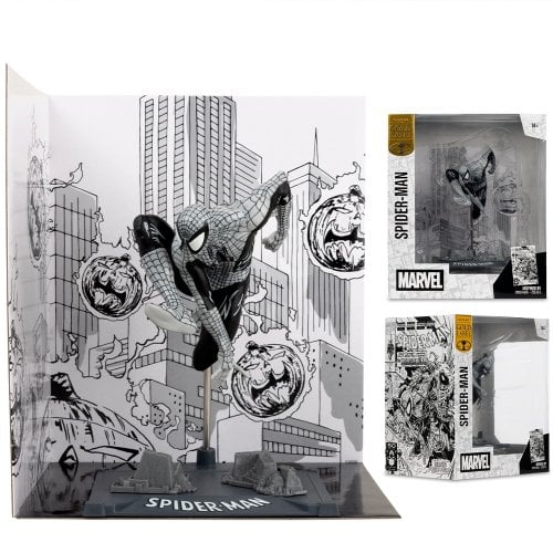 Коллекционная фигурка McFarlane Marvel Spider-Man - Collectible with Scene - Gold Label (14829) купить в Украине | Telemart фото