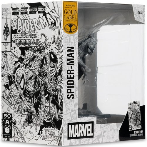 Коллекционная фигурка McFarlane Marvel Spider-Man - Collectible with Scene - Gold Label (14829) купить в Украине | Telemart фото