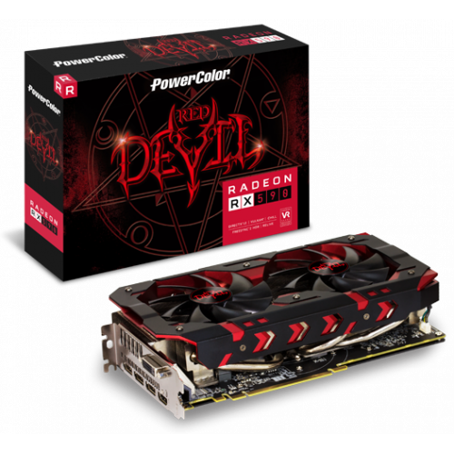 Фото Відеокарта PowerColor Radeon RX 590 Red Devil OC 8192MB (AXRX 590 8GBD5-3DH/OC)
