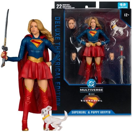 Колекційна фігурка McFarlane DC Supergirl and Baby Krypto - Supergirl Movie - Deluxe Theatrical Edition (17832) купити в Україні | Telemart фото
