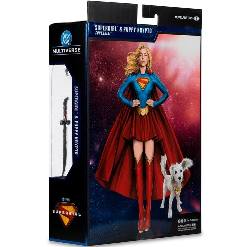 Колекційна фігурка McFarlane DC Supergirl and Baby Krypto - Supergirl Movie - Deluxe Theatrical Edition (17832) купити в Україні | Telemart фото