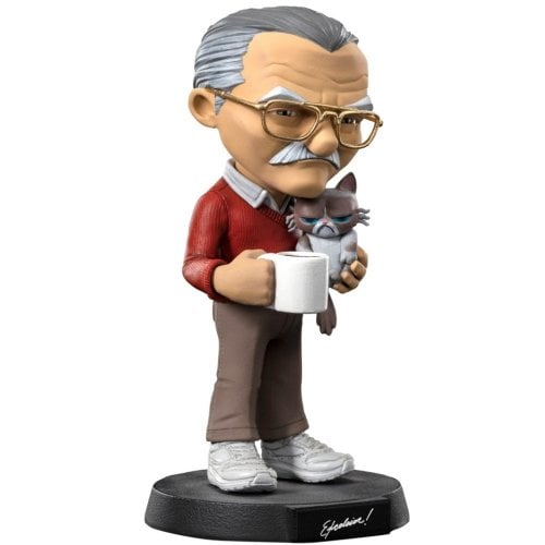 Коллекционная фигурка Iron Studio Marvel Stan Lee with Grumpy Cat - Pow! MiniCo (STNLEE71422-MC) купить в Украине | Telemart фото