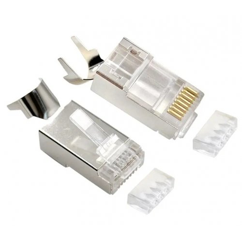 Коннектор Cablexpert Cat7 FTP 8P8C Pass-Through 10pcs (LC-PTF7-01/10) купить в Украине | Telemart фото