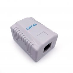 Розетка Cablexpert cat6A FTP single port surface mount box (NCAC-1F6A-01)