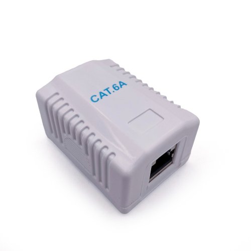 Розетка Cablexpert cat6A FTP single port surface mount box (NCAC-1F6A-01) купити в Україні | Telemart фото
