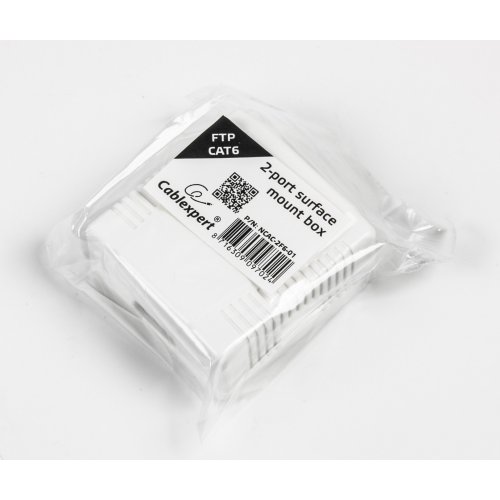 Розетка Cablexpert cat6 FTP 2 port surface mount box (NCAC-2F6-01) купити в Україні | Telemart фото